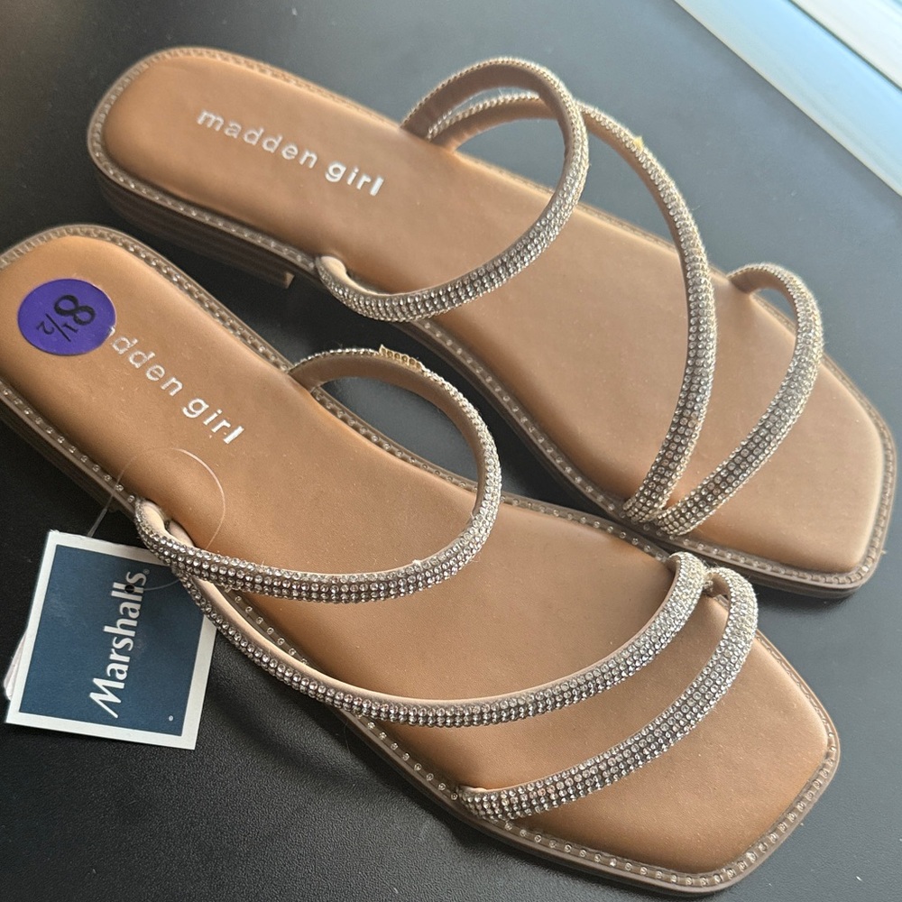 Madden Girl Tan Strappy Sandals